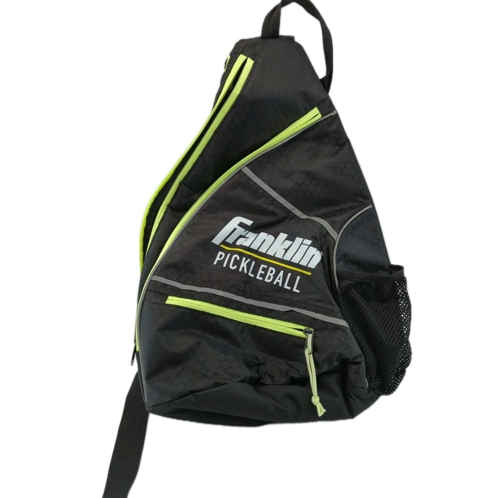 Franklin Pickleball Backpack Black Neon Green Hanging Hook